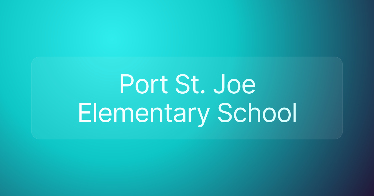 Port St. Joe Elementary School