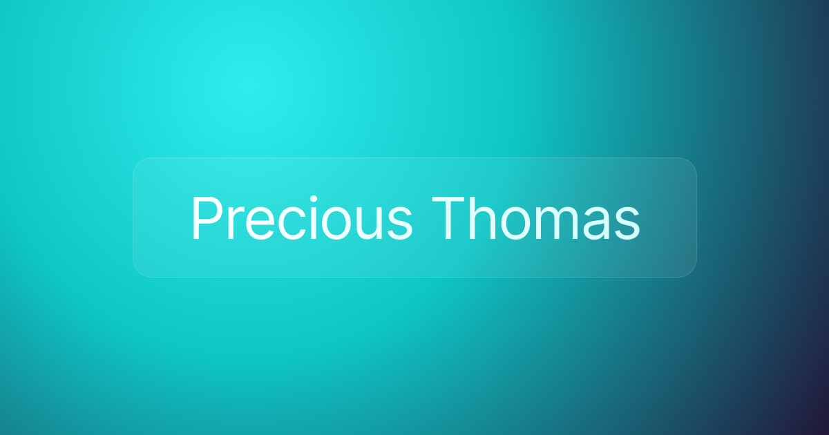 Precious Thomas