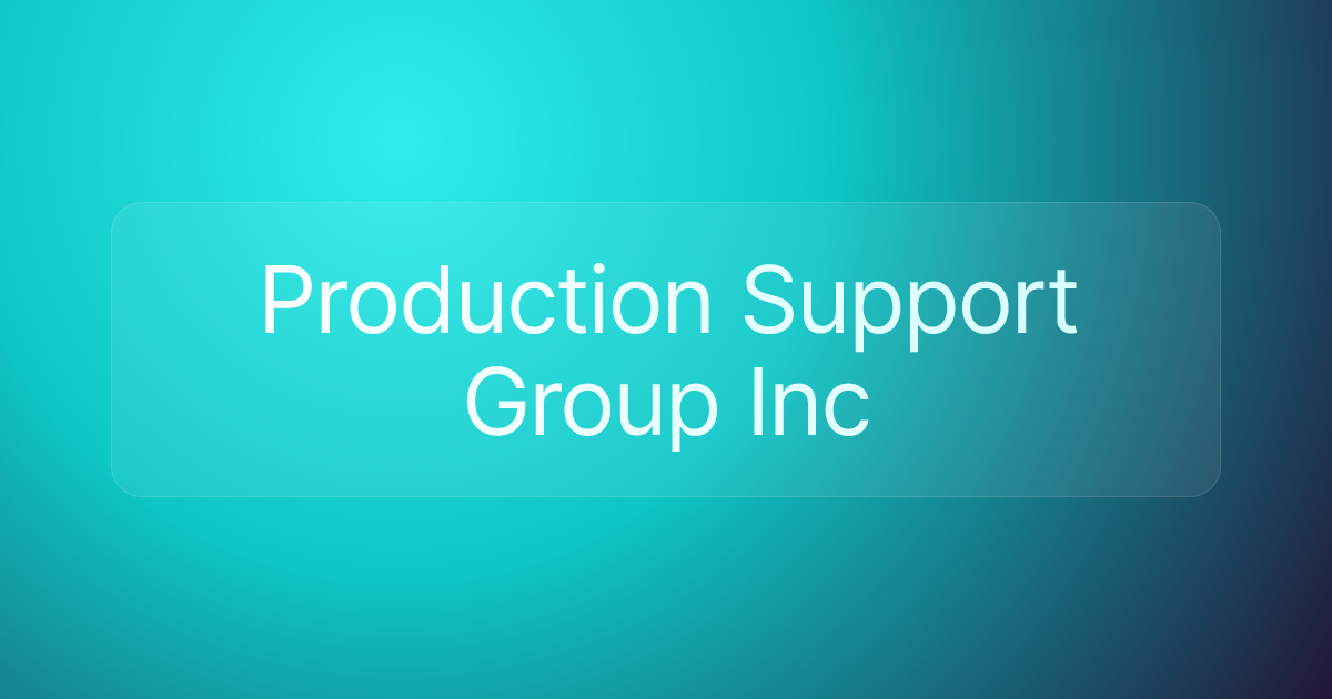 Production Support Group Inc