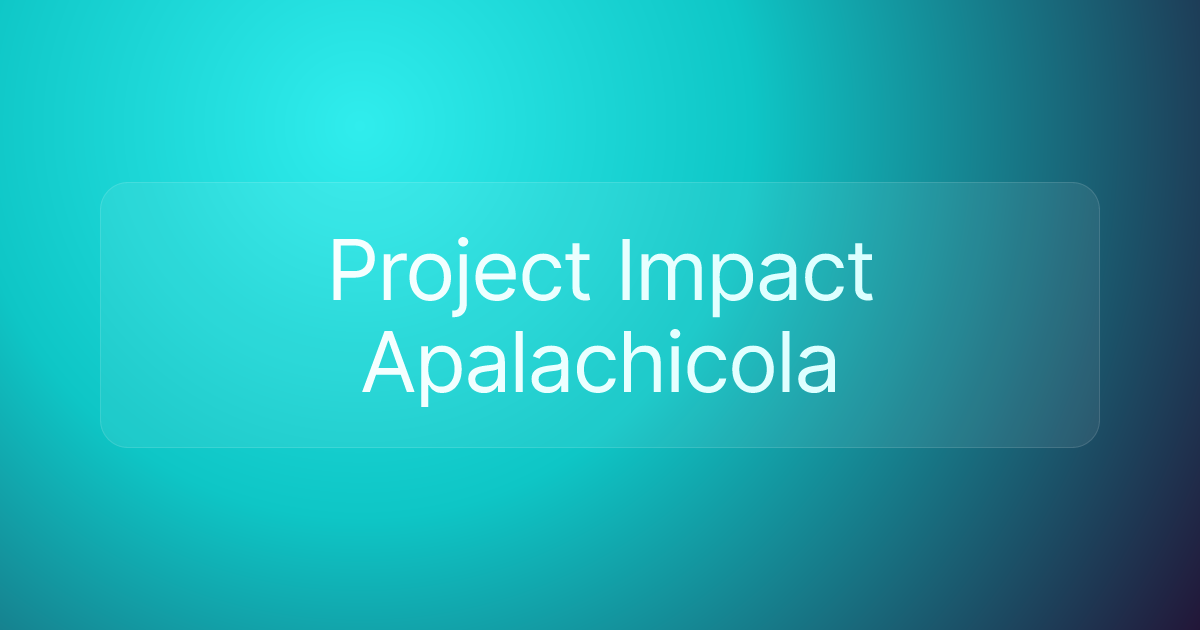Project Impact Apalachicola