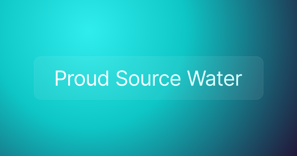 Proud Source Water