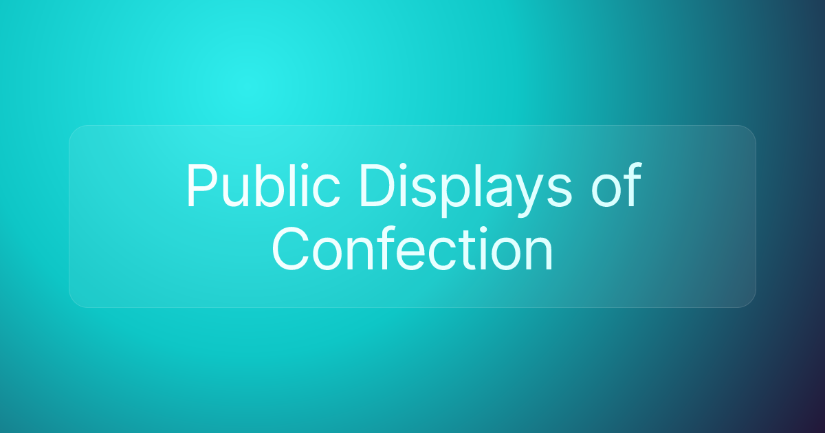 Public Displays of Confection