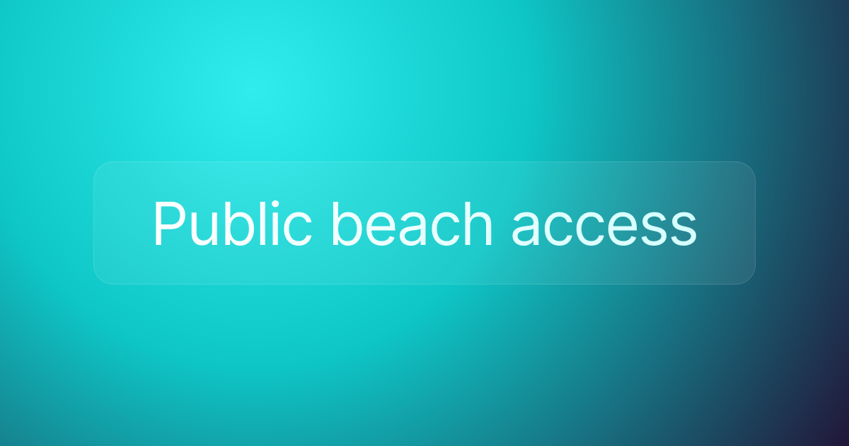 Public beach access