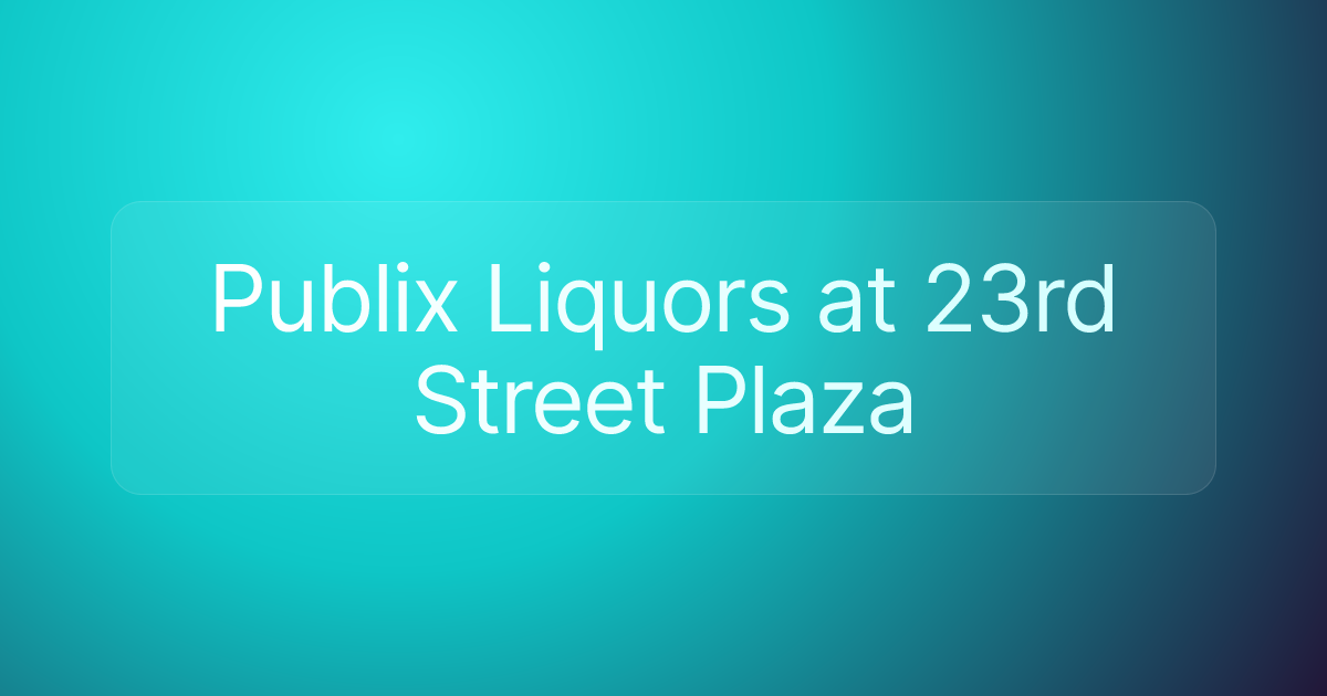 Publix Liquors at 23rd Street Plaza