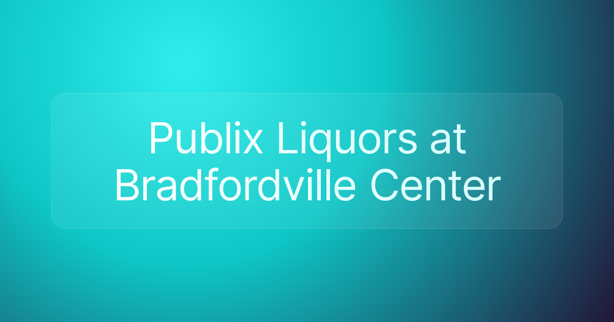 Publix Liquors at Bradfordville Center