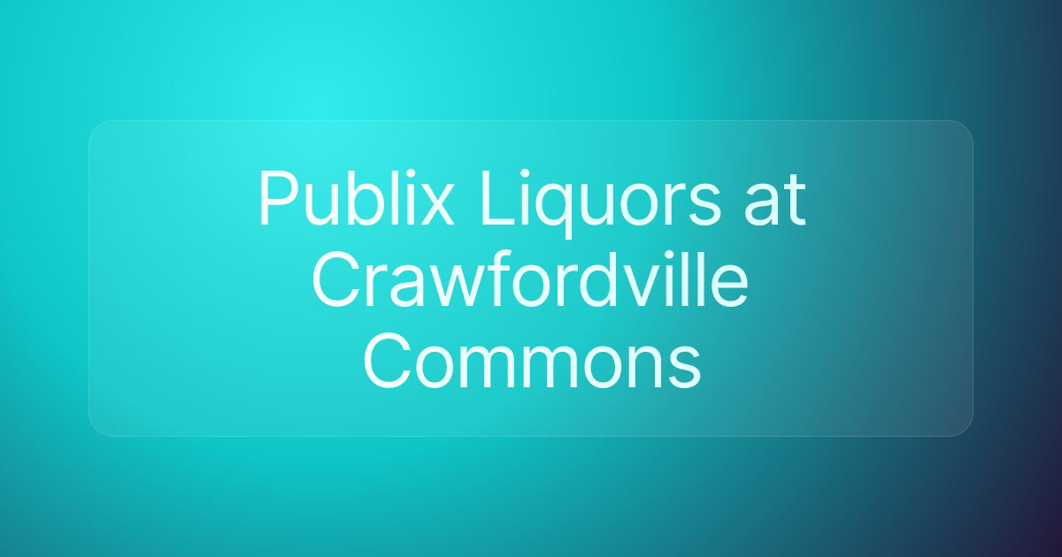 Publix Liquors at Crawfordville Commons