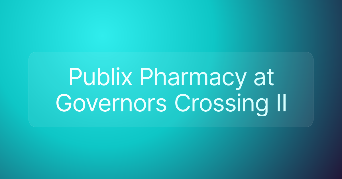 Publix Pharmacy at Governors Crossing II