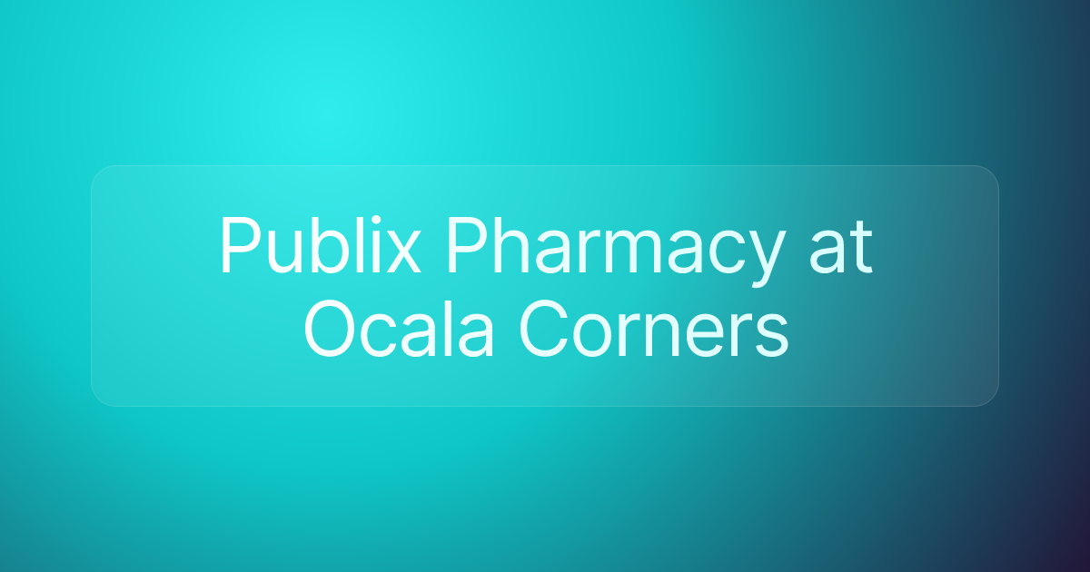 Publix Pharmacy at Ocala Corners