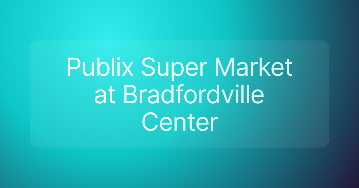 Publix Super Market at Bradfordville Center