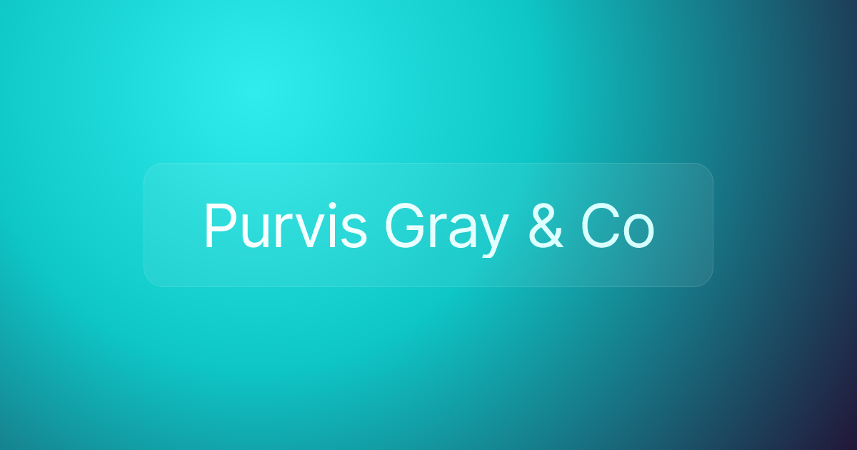 Purvis Gray & Co