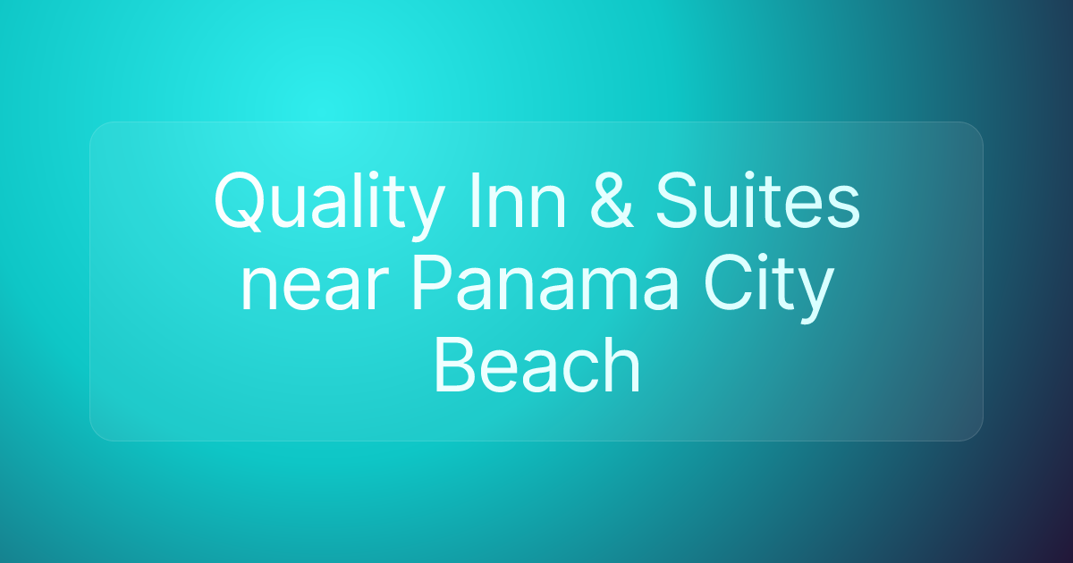 Quality Inn & Suites near Panama City Beach