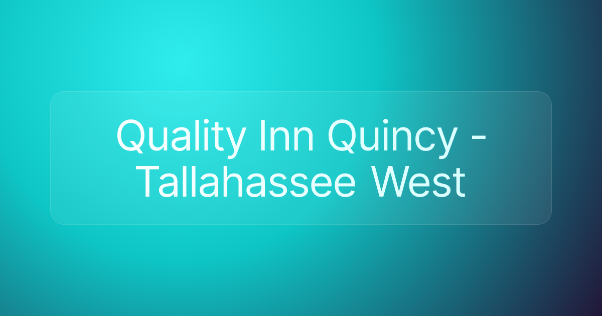 Quality Inn Quincy - Tallahassee West