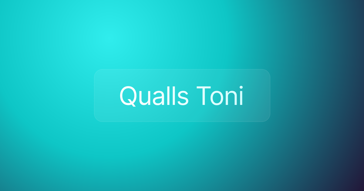 Qualls Toni