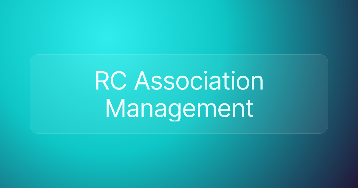 RC Association Management