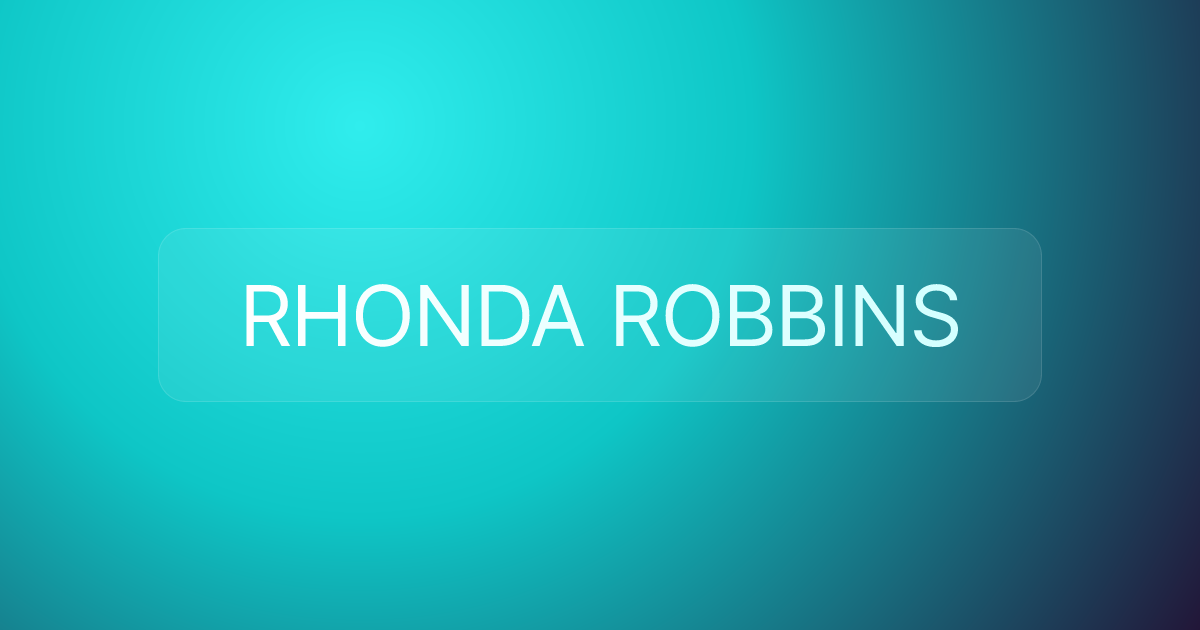 RHONDA ROBBINS