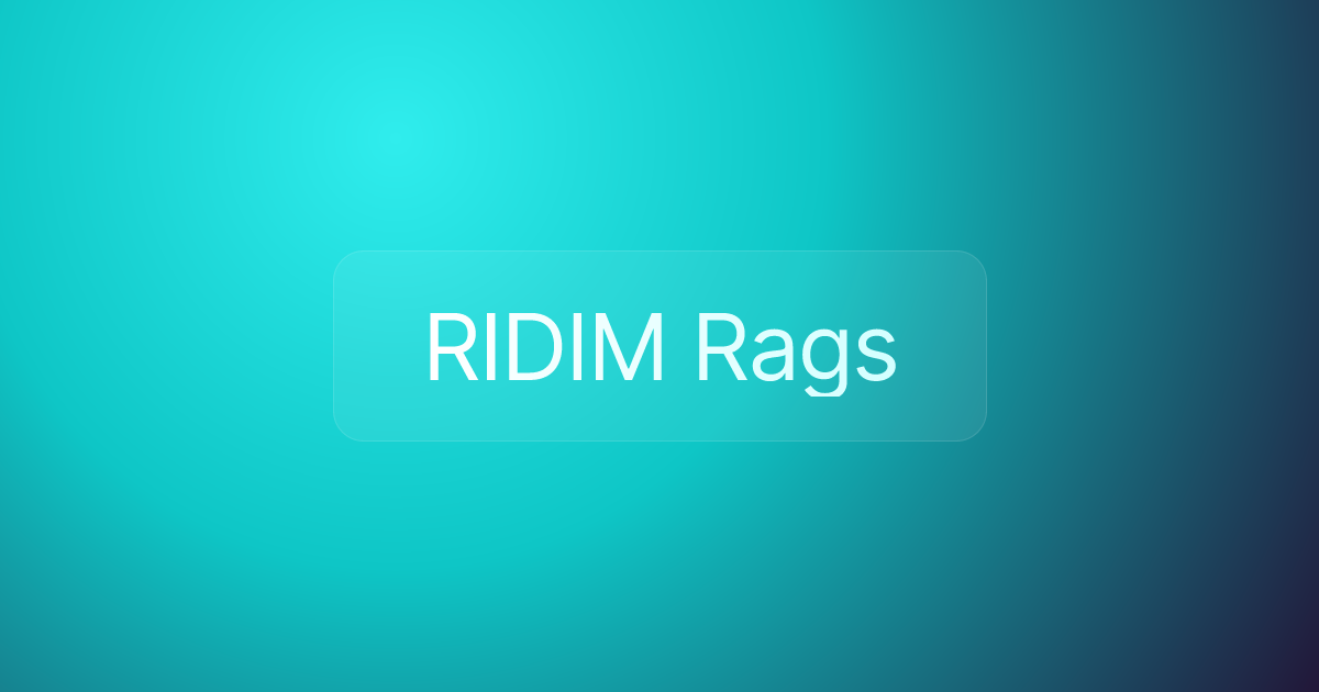 RIDIM Rags