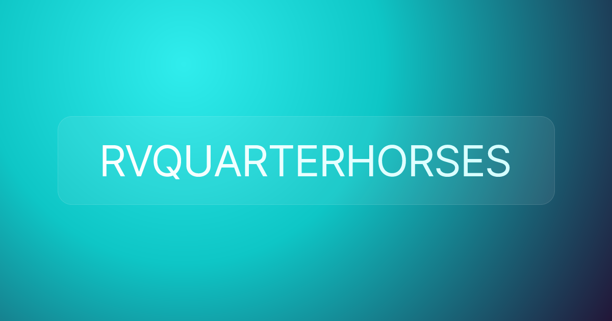 RVQUARTERHORSES