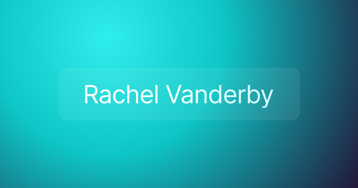 Rachel Vanderby