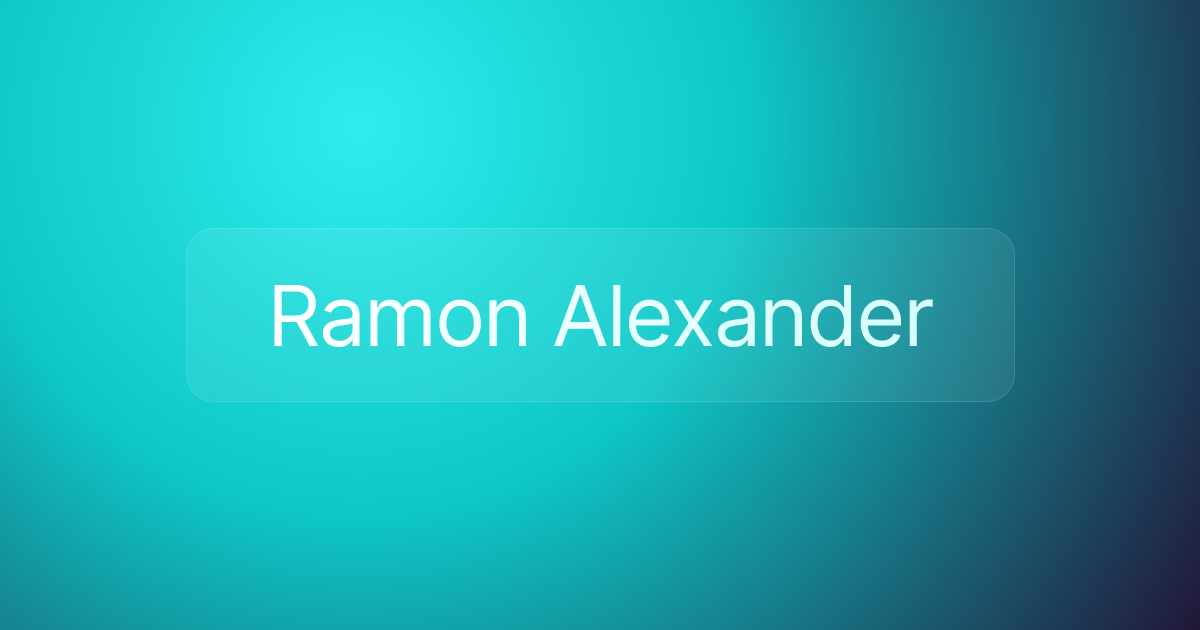 Ramon Alexander
