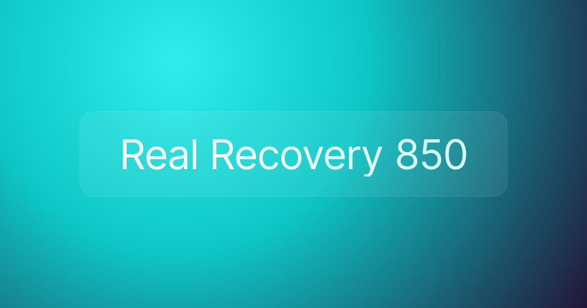 Real Recovery 850