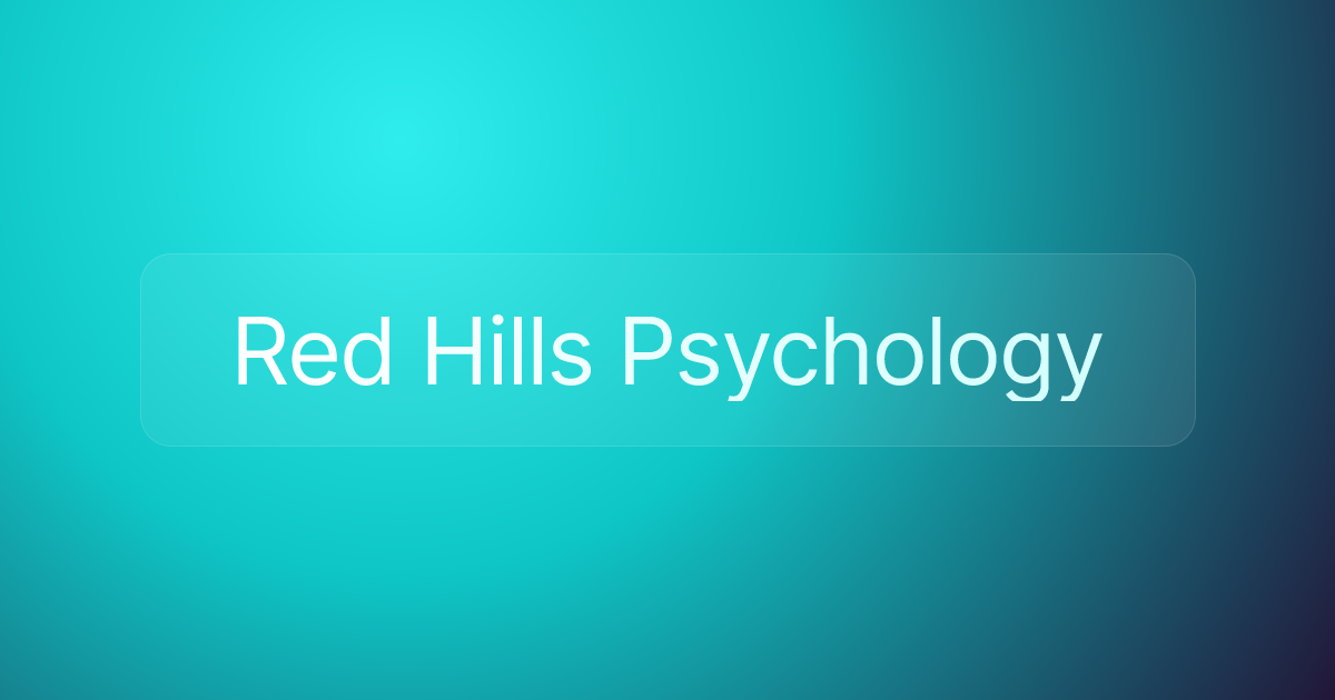 Red Hills Psychology