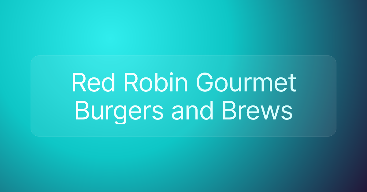 Red Robin Gourmet Burgers and Brews