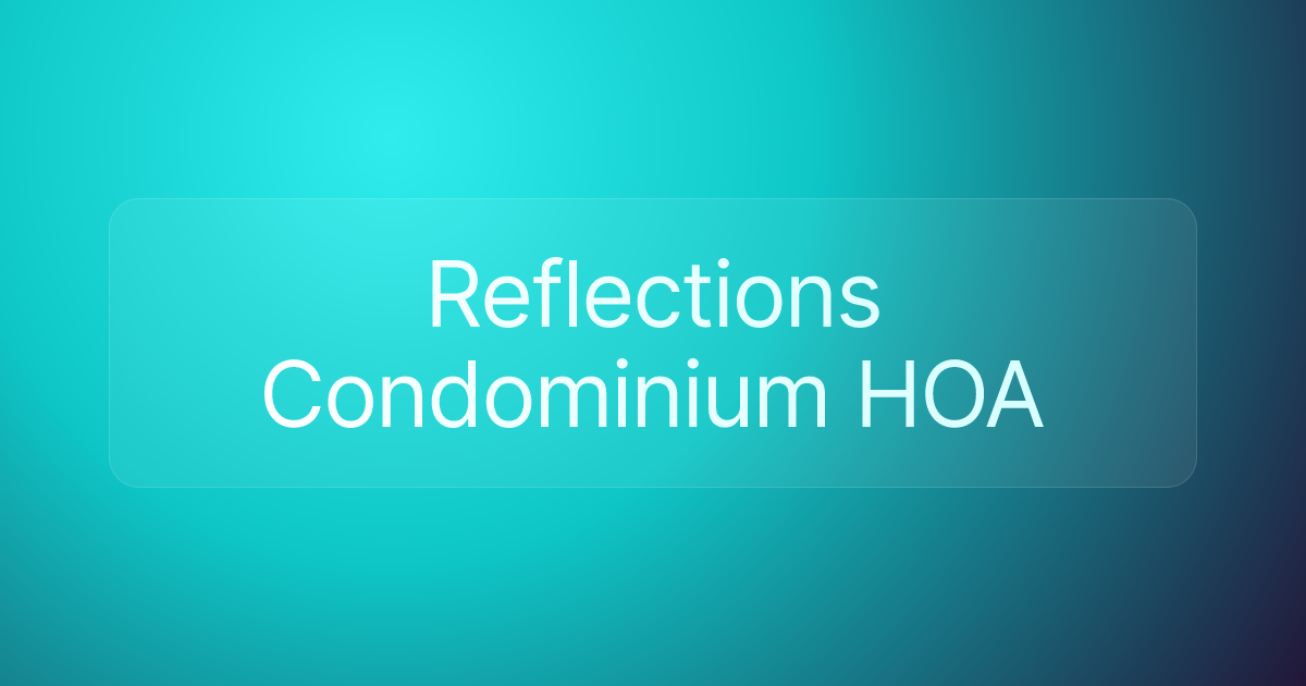 Reflections Condominium HOA