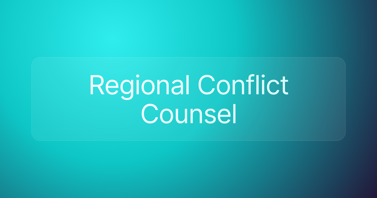 Regional Conflict Counsel