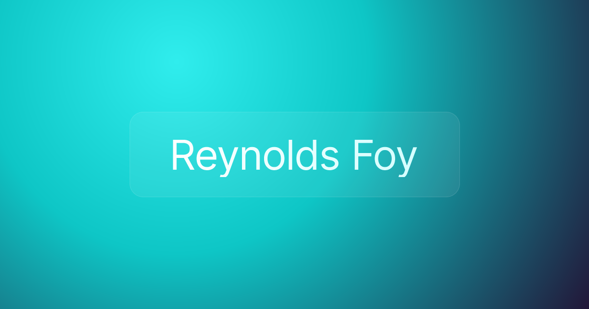 Reynolds Foy