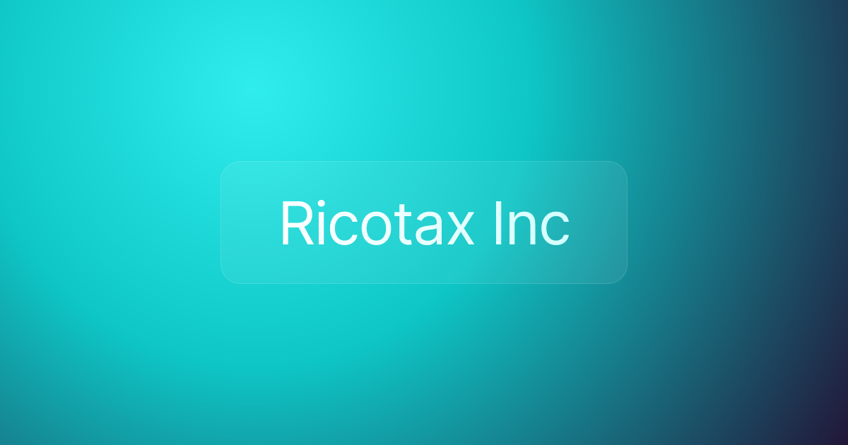 Ricotax Inc