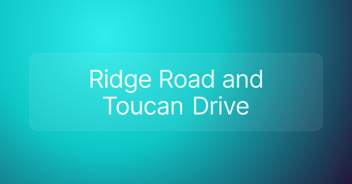 Ridge Road and Toucan Drive