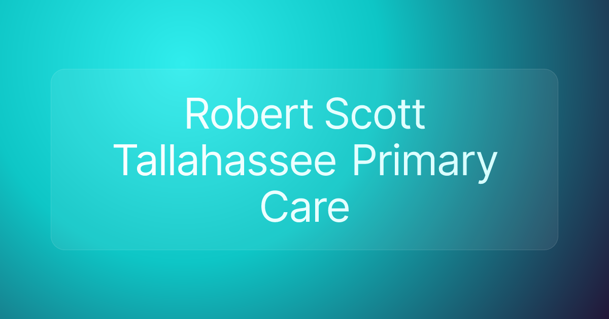 Robert Scott Tallahassee Primary Care