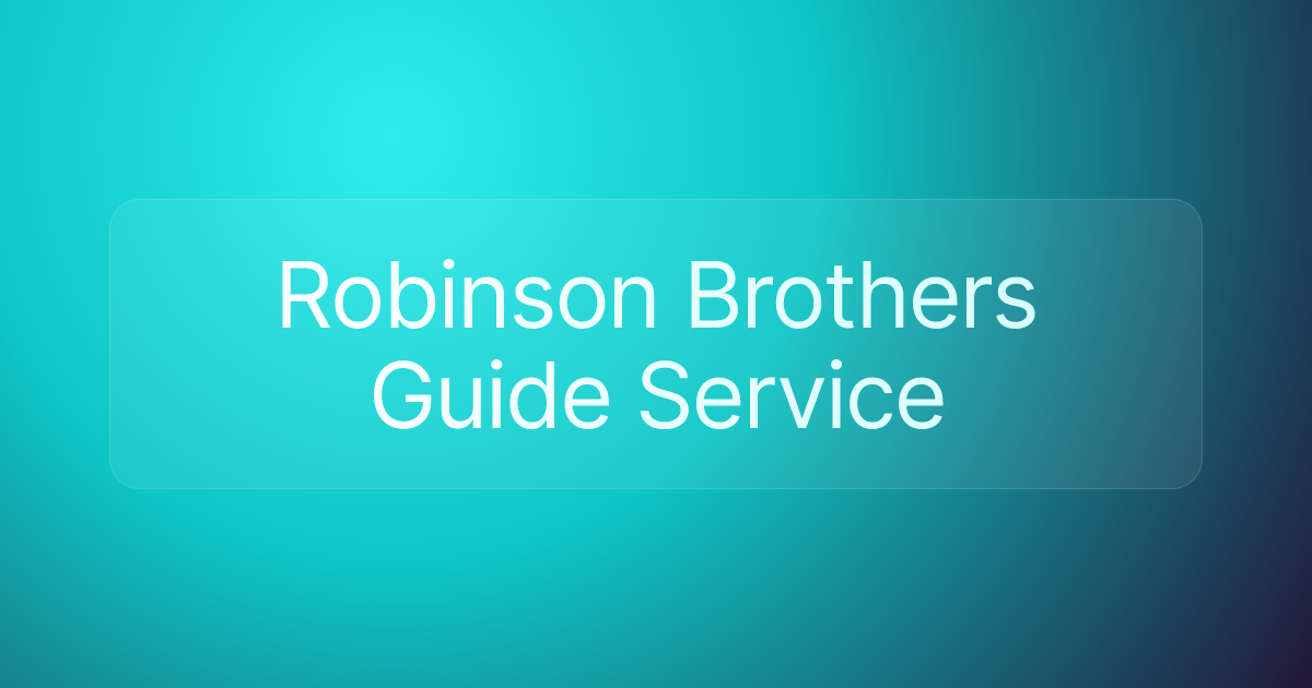 Robinson Brothers Guide Service
