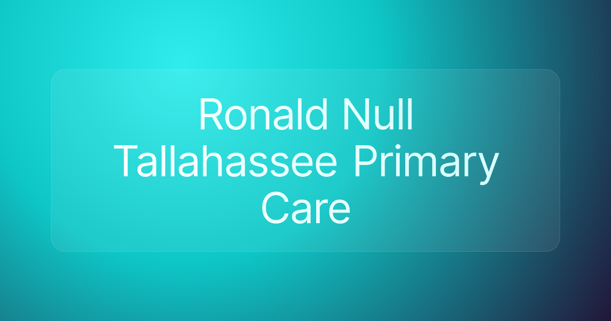 Ronald Null Tallahassee Primary Care