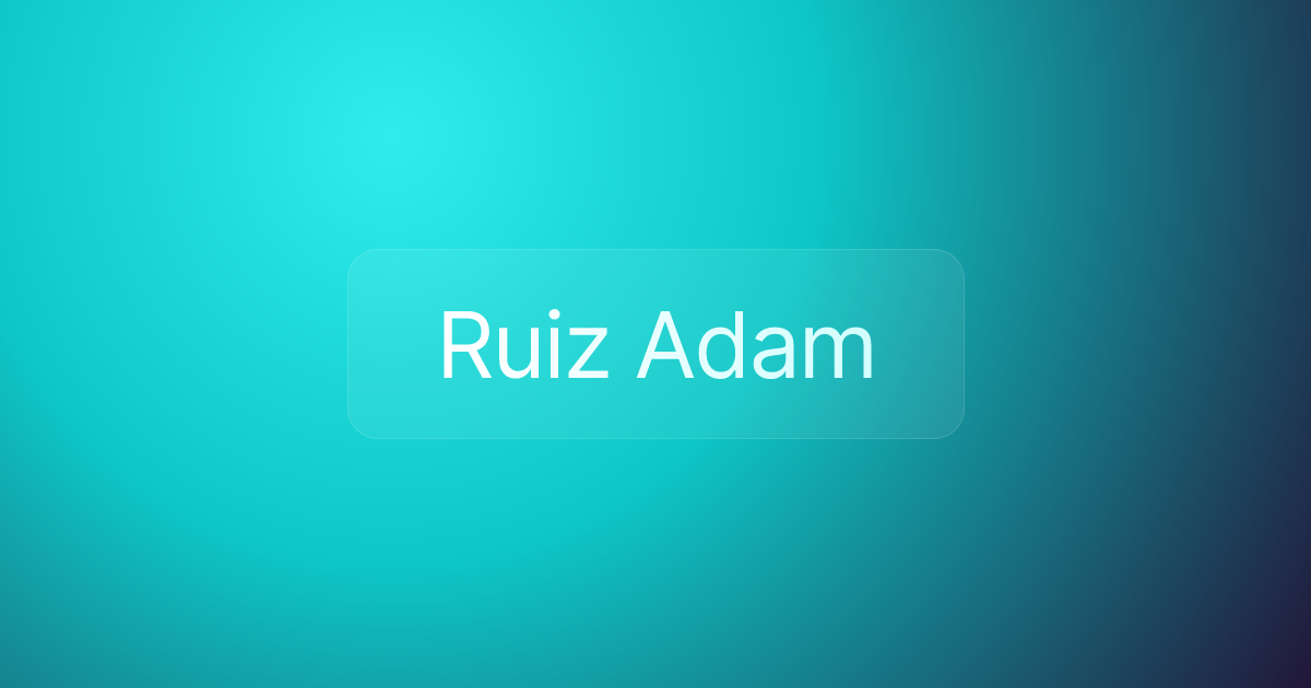 Ruiz Adam