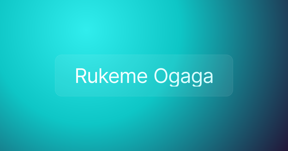 Rukeme Ogaga
