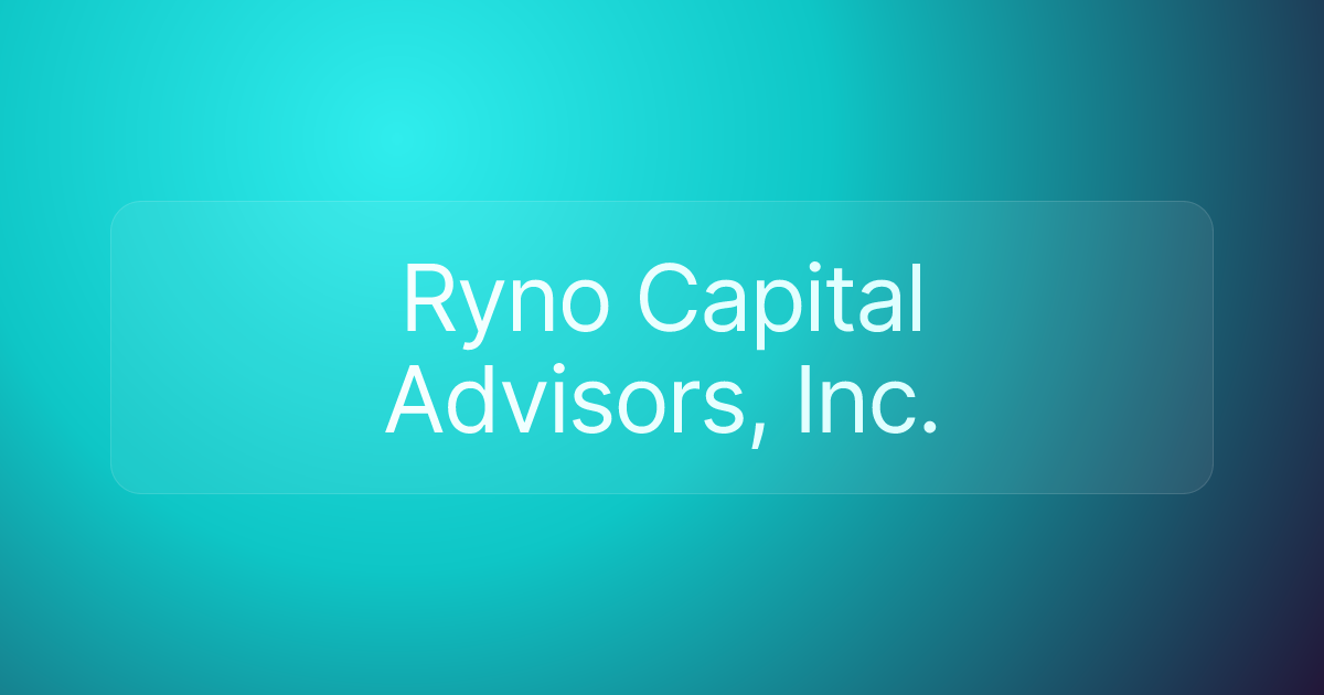 Ryno Capital Advisors, Inc.