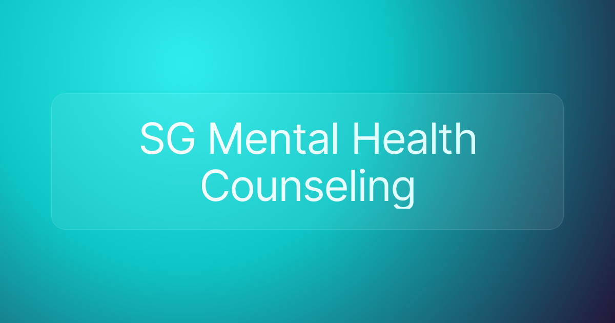 SG Mental Health Counseling