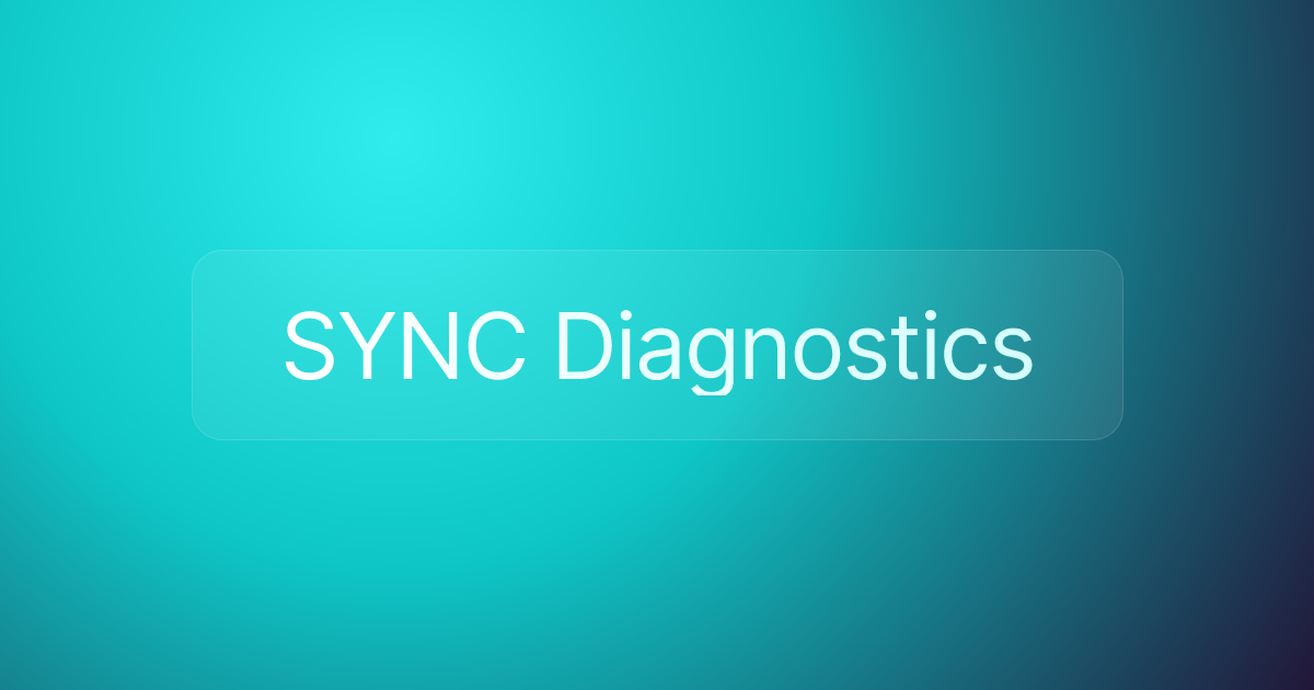 SYNC Diagnostics