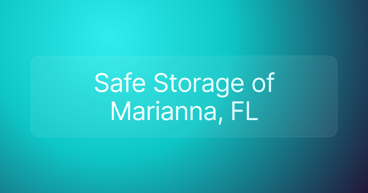 Safe Storage of Marianna, FL