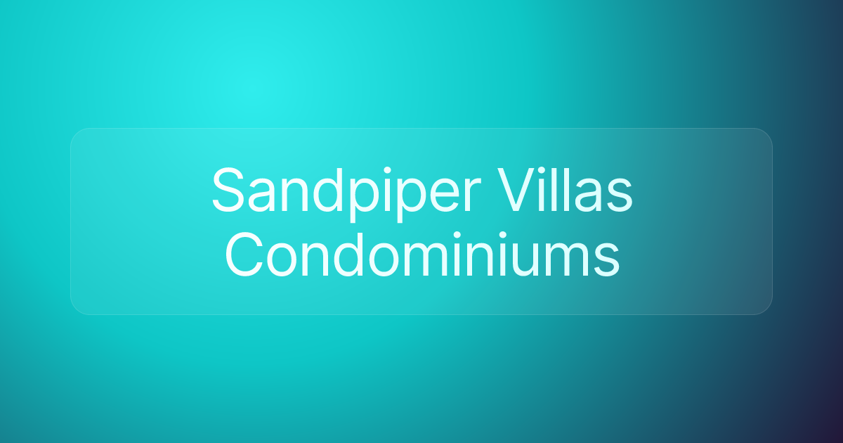 Sandpiper Villas Condominiums