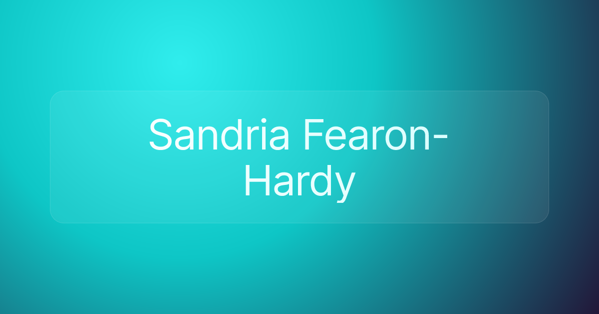 Sandria Fearon-Hardy