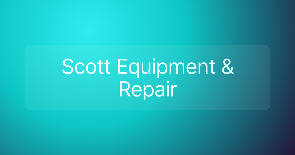 Scott Equipment & Repair