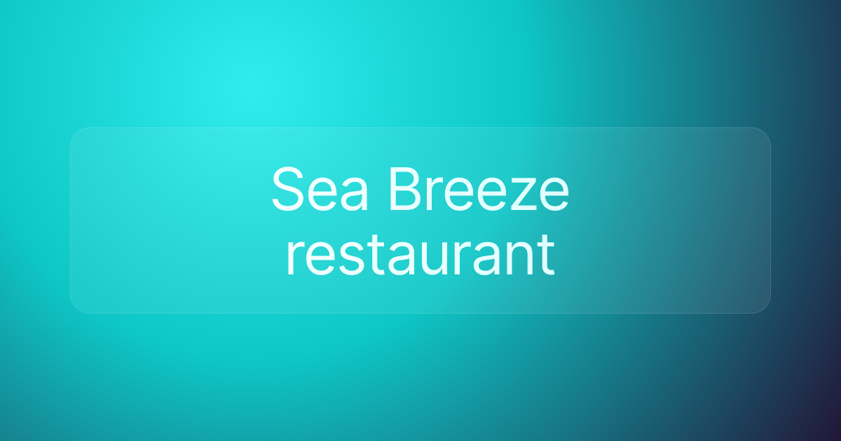 Sea Breeze restaurant