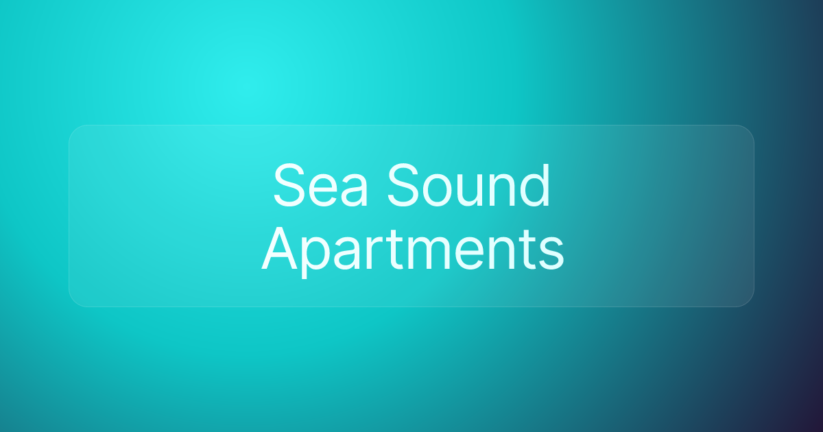 Sea Sound Apartments