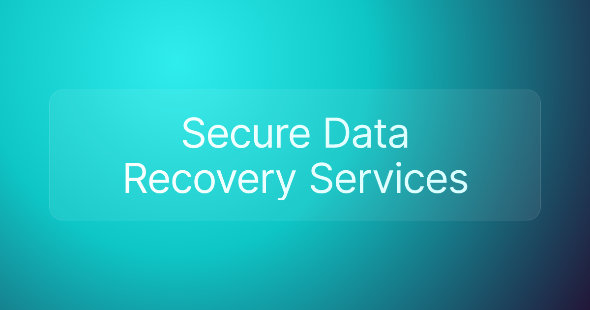 Secure Data Recovery Services