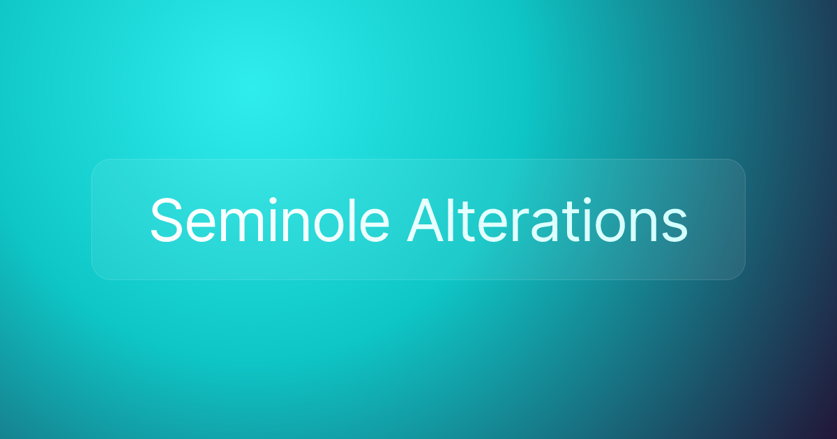 Seminole Alterations