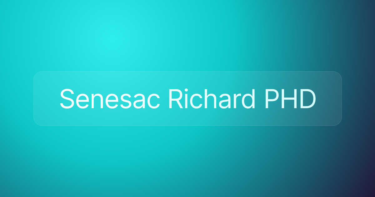 Senesac Richard PHD