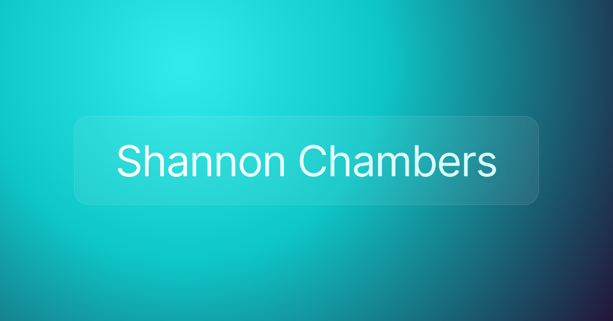 Shannon Chambers