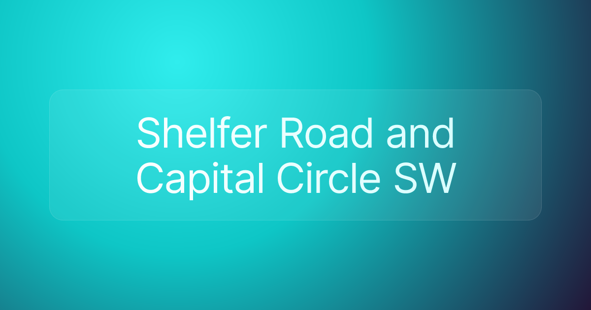 Shelfer Road and Capital Circle SW